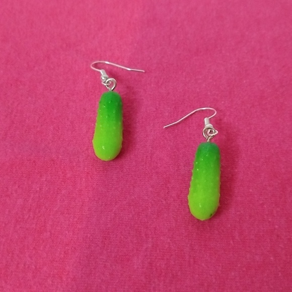 Pierced Pickle Earrings - Picture 3 of 4